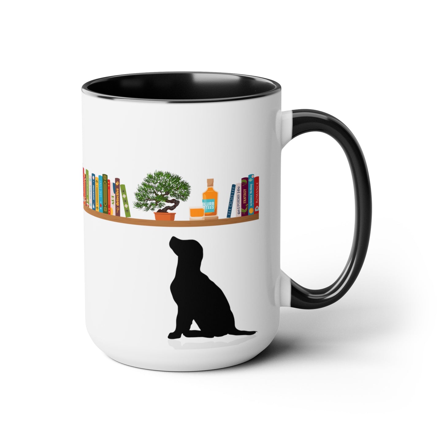 Introducing the perfect gift for book lovers and plant enthusiasts alike - our Books, Bonsai, Blurbon, and Black Lab Coffee Mug! Made with durable ceramic and featuring a charming design, this mug is perfect for any occasion. Enjoy your morning coffee while admiring your favorite book and bonsai, or give it as a thoughtful gift to a loved one. Order now and elevate your coffee drinking experience!