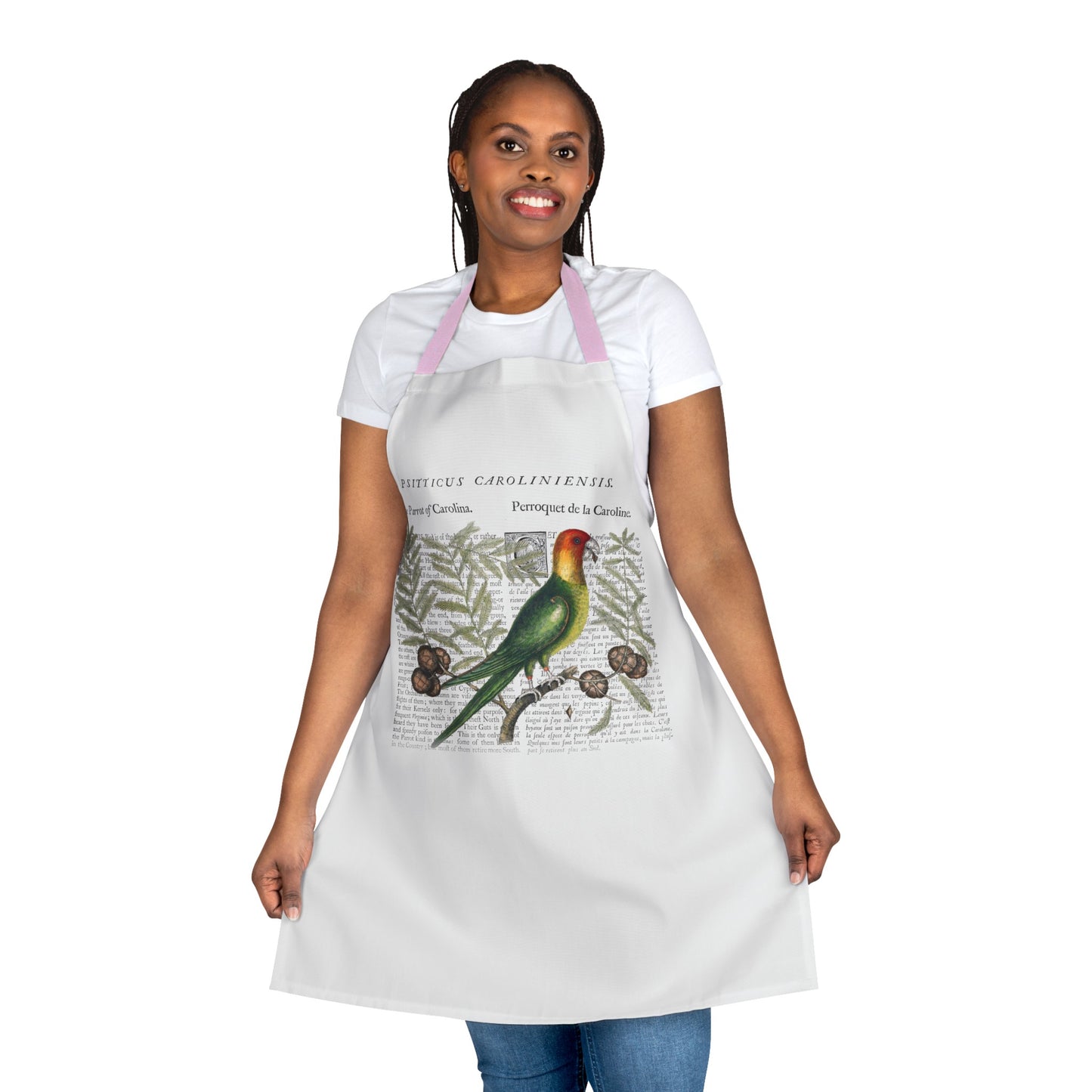 Expertly crafted and designed with stunning Carolina Parrot naturalism, our apron is as beautiful as it is functional. Its high-quality materials provide superior protection while its unique design adds a touch of elegance to any kitchen or workspace. Perfect for any animal lover or nature enthusiast.