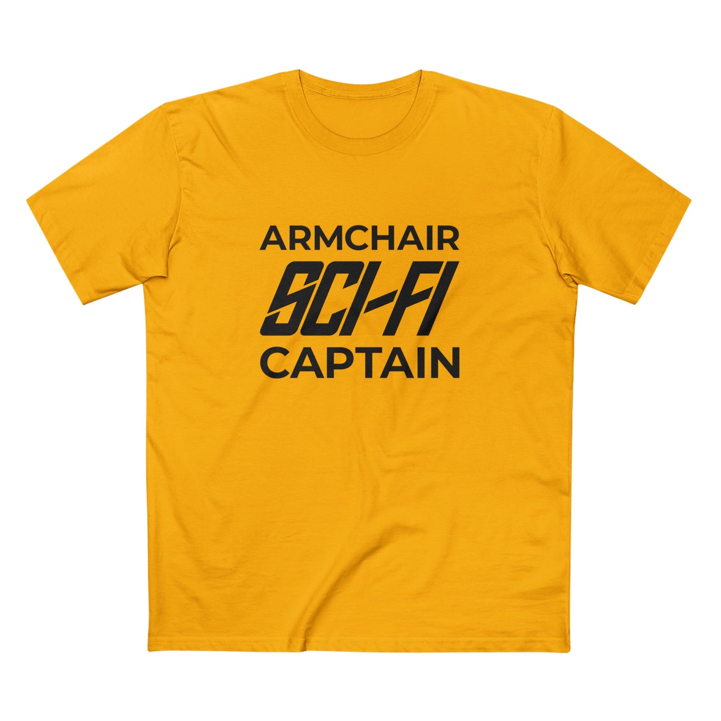 Funny Armchair Sci-Fi Captain T-Shirt