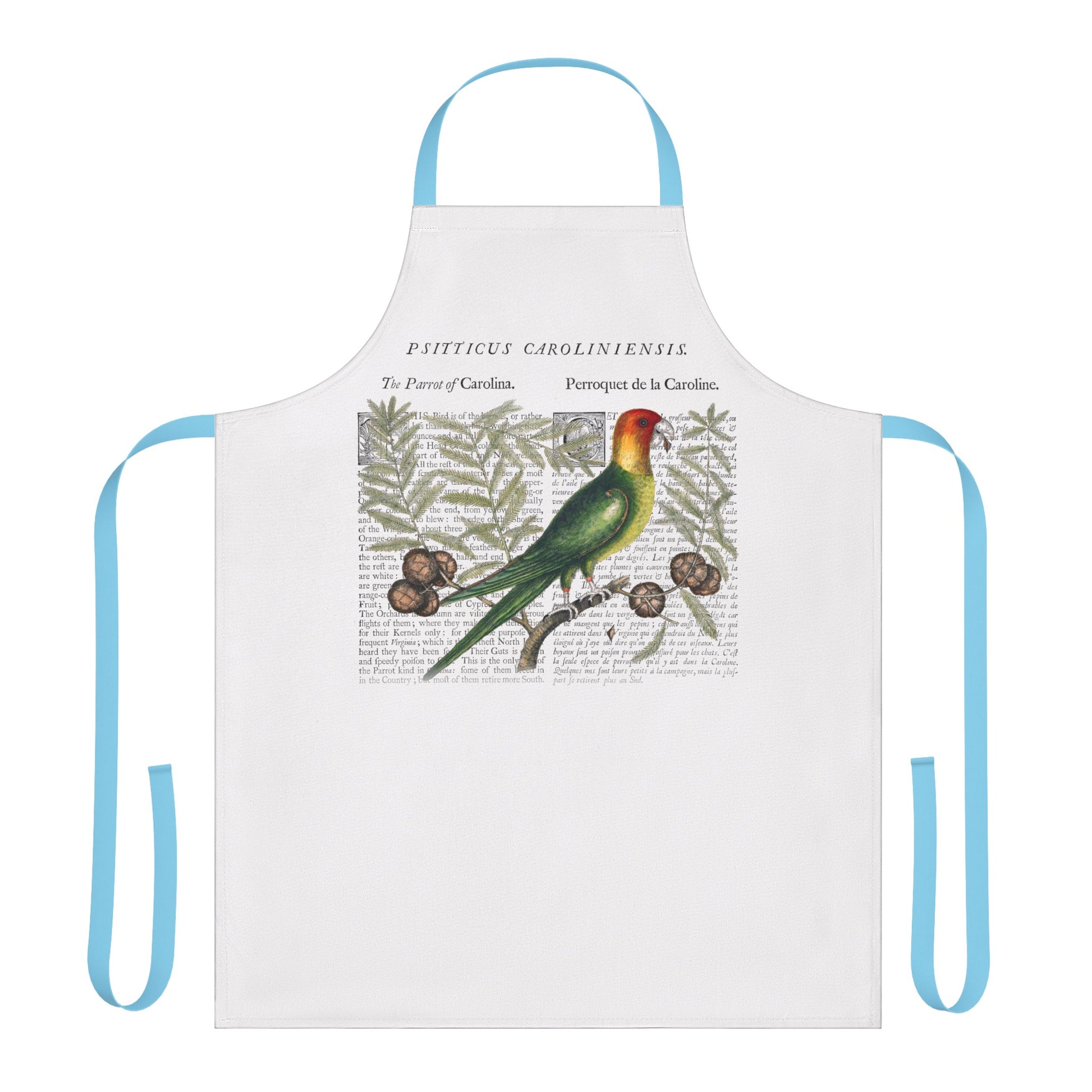 Expertly crafted and designed with stunning Carolina Parrot naturalism, our apron is as beautiful as it is functional. Its high-quality materials provide superior protection while its unique design adds a touch of elegance to any kitchen or workspace. Perfect for any animal lover or nature enthusiast.