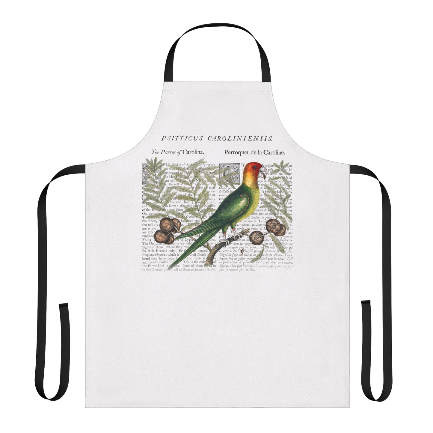 Expertly crafted and designed with stunning Carolina Parrot naturalism, our apron is as beautiful as it is functional. Its high-quality materials provide superior protection while its unique design adds a touch of elegance to any kitchen or workspace. Perfect for any animal lover or nature enthusiast.