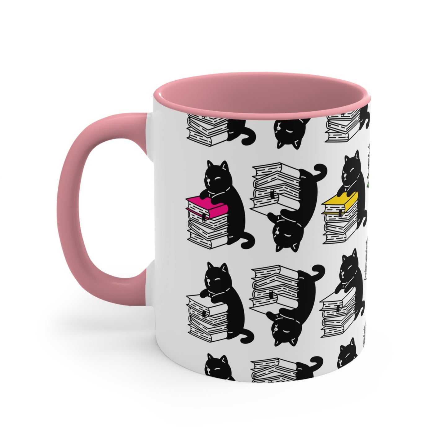 Cute Reading Cat Coffee Mug