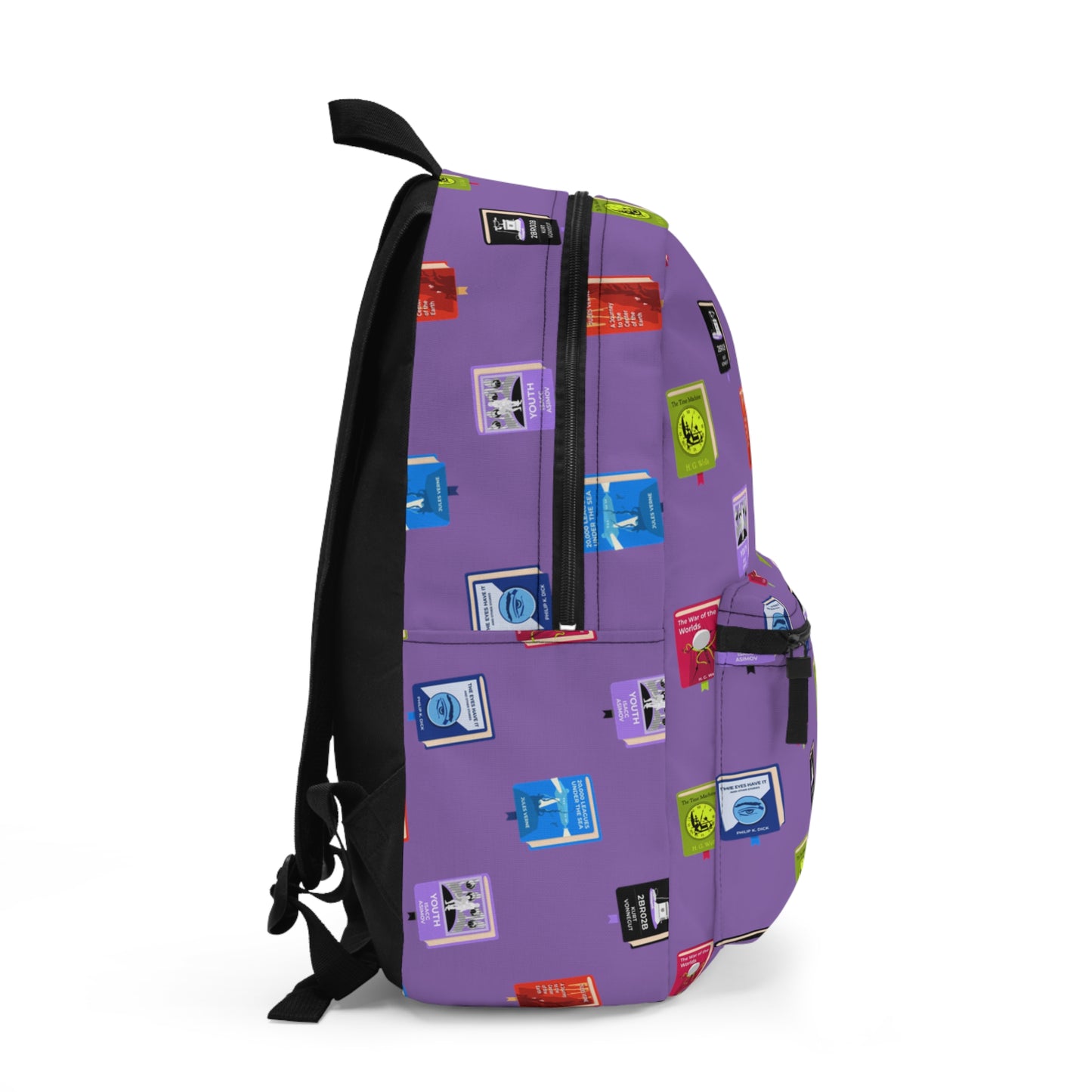 Colorful Bookish Sci-Fi Classics Backpack