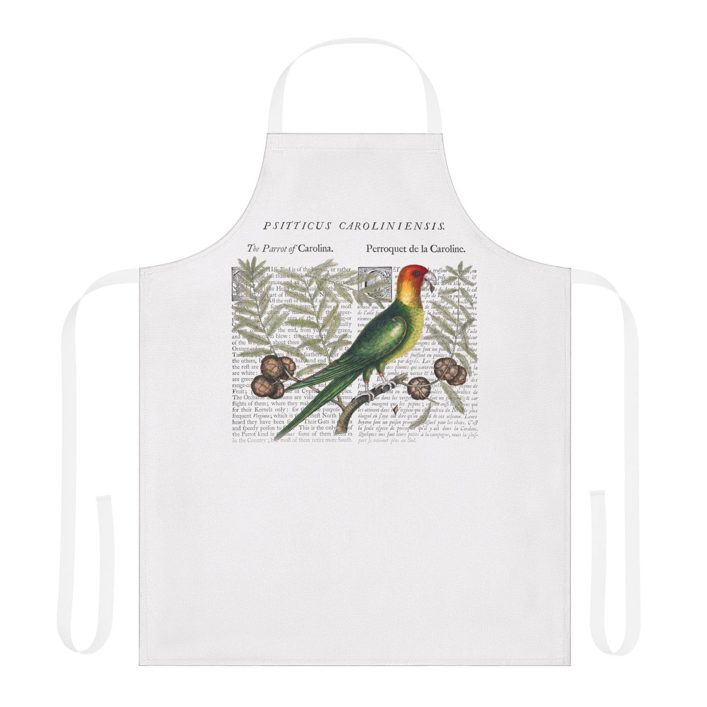 Expertly crafted and designed with stunning Carolina Parrot naturalism, our apron is as beautiful as it is functional. Its high-quality materials provide superior protection while its unique design adds a touch of elegance to any kitchen or workspace. Perfect for any animal lover or nature enthusiast.