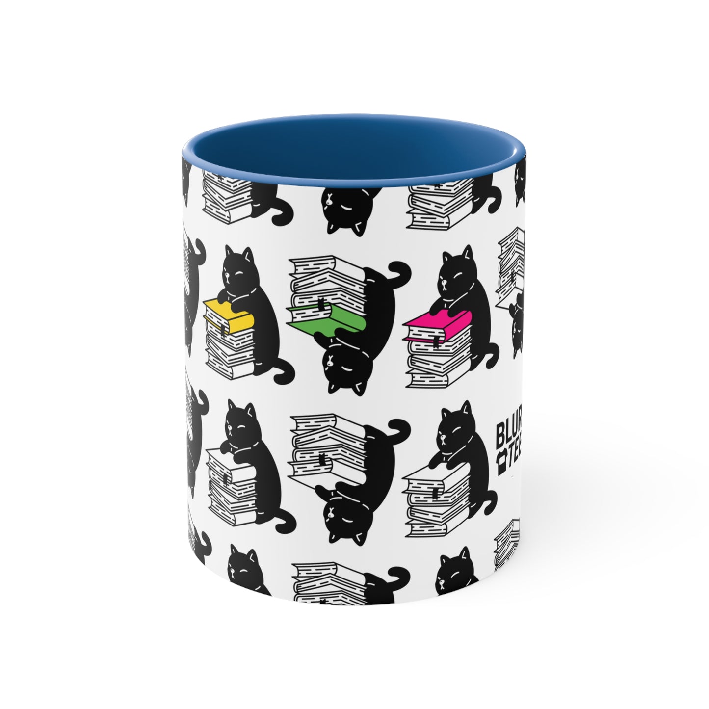 Cute Reading Cat Coffee Mug