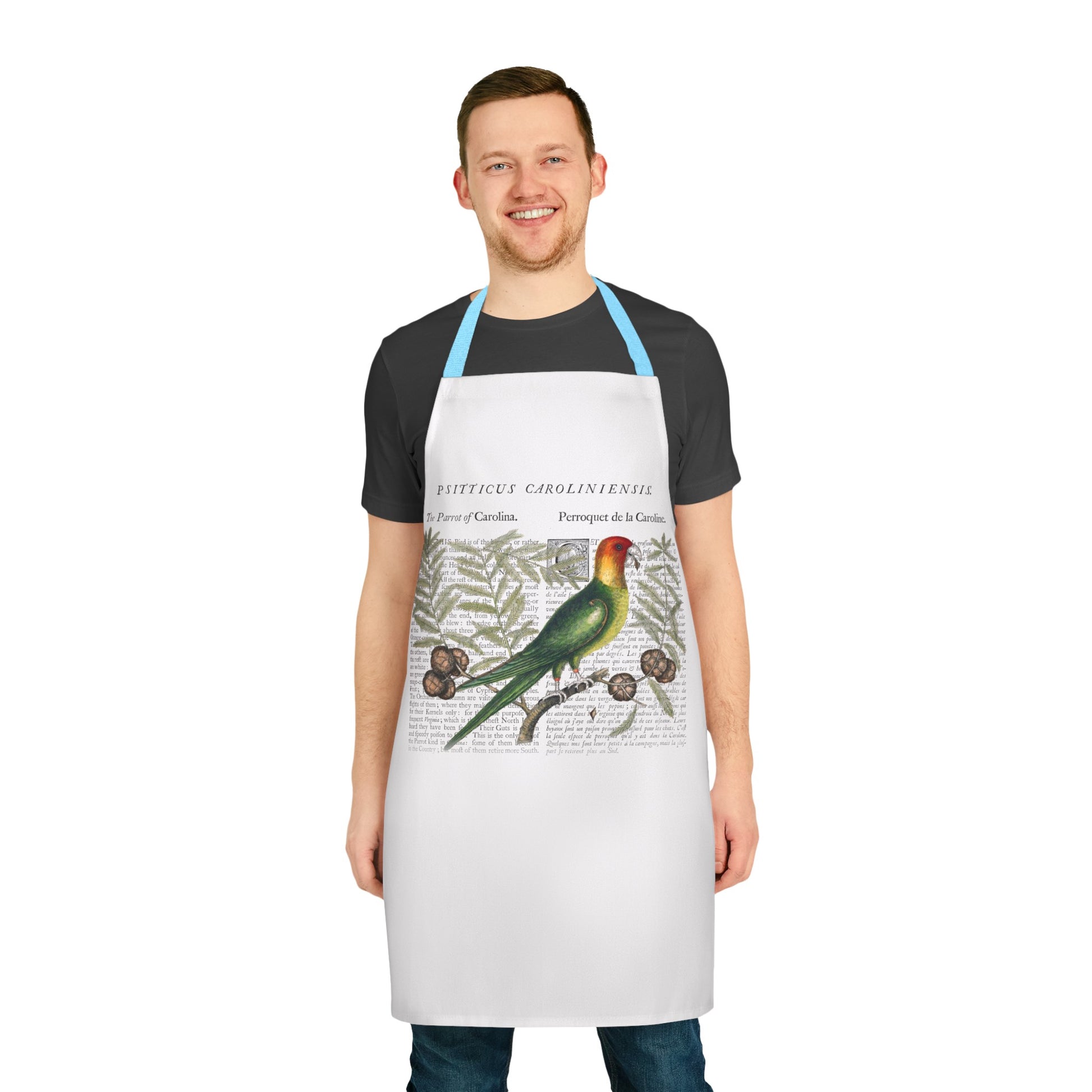 Expertly crafted and designed with stunning Carolina Parrot naturalism, our apron is as beautiful as it is functional. Its high-quality materials provide superior protection while its unique design adds a touch of elegance to any kitchen or workspace. Perfect for any animal lover or nature enthusiast.