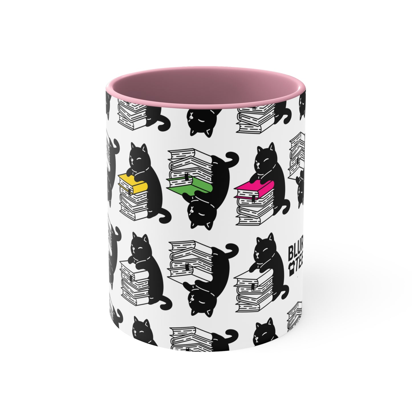 Cute Reading Cat Coffee Mug