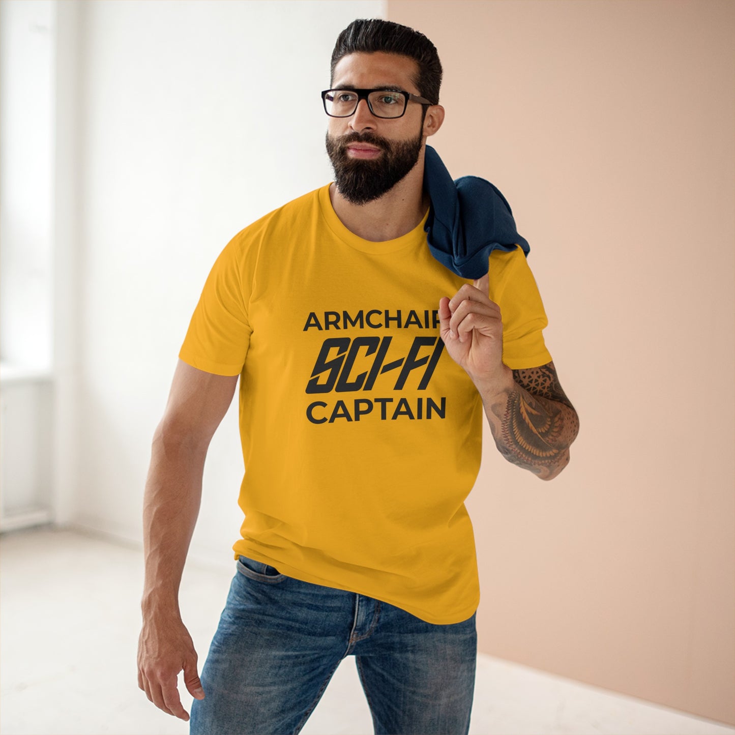 Funny Armchair Sci-Fi Captain T-Shirt