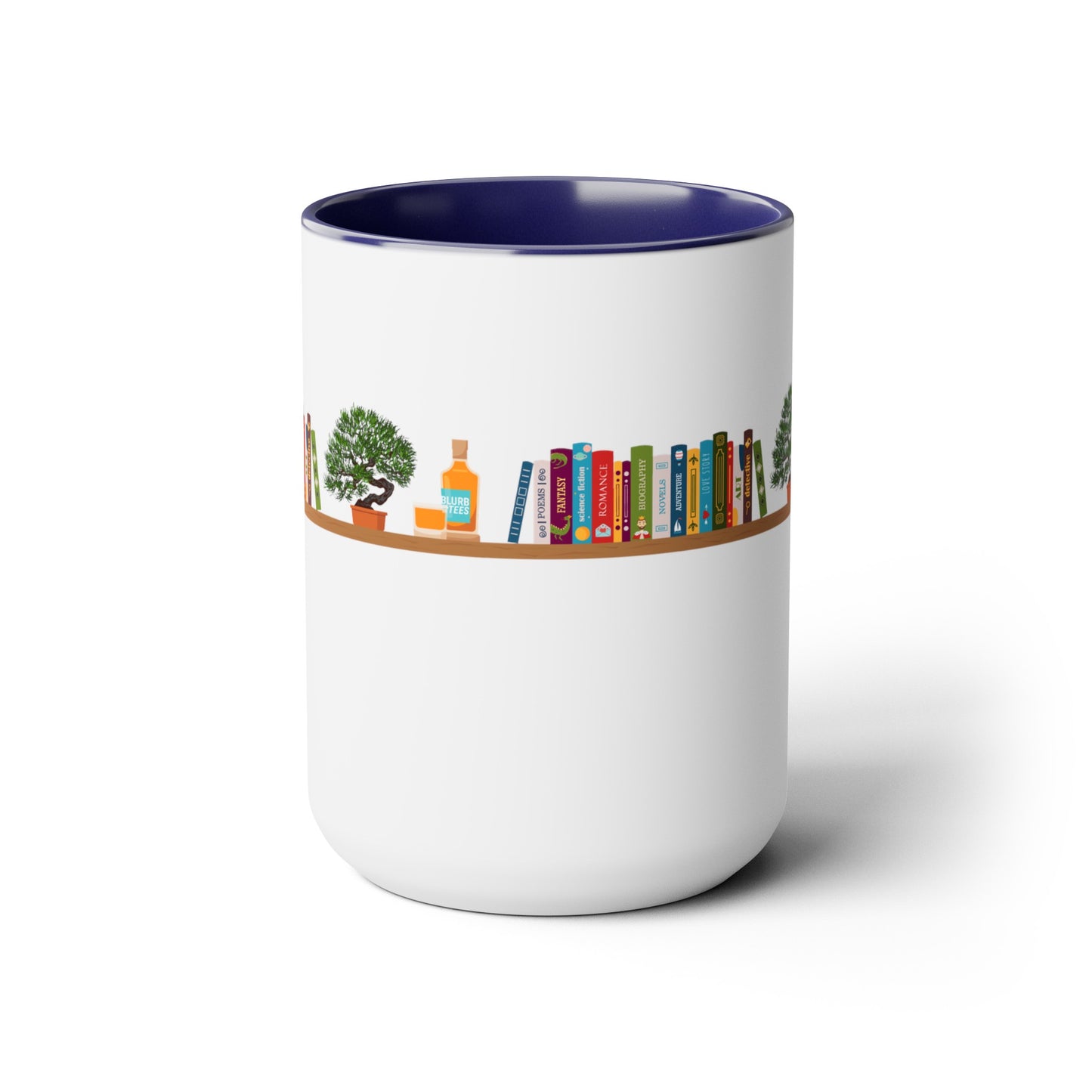 Books, Bonsai, Blurbon and Black Lab Coffee Mug