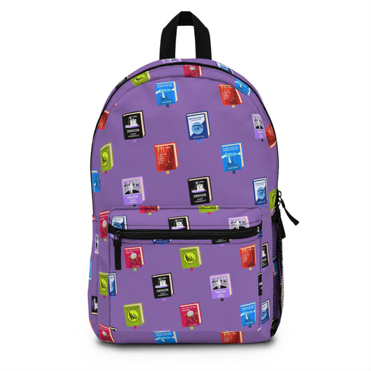 Colorful Bookish Sci-Fi Classics Backpack