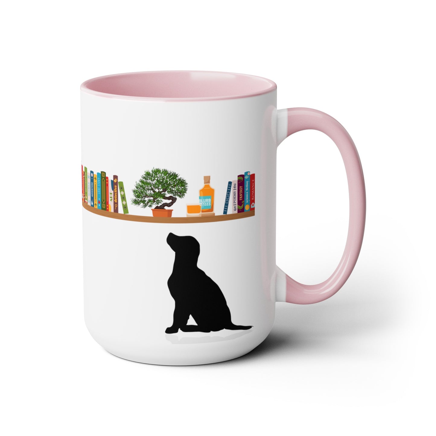 Introducing the perfect gift for book lovers and plant enthusiasts alike - our Books, Bonsai, Blurbon, and Black Lab Coffee Mug! Made with durable ceramic and featuring a charming design, this mug is perfect for any occasion. Enjoy your morning coffee while admiring your favorite book and bonsai, or give it as a thoughtful gift to a loved one. Order now and elevate your coffee drinking experience!