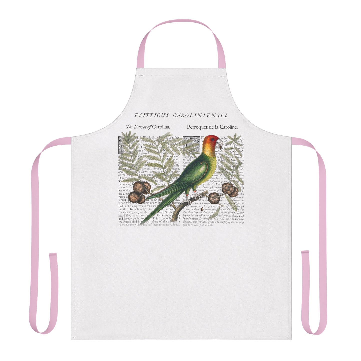 Expertly crafted and designed with stunning Carolina Parrot naturalism, our apron is as beautiful as it is functional. Its high-quality materials provide superior protection while its unique design adds a touch of elegance to any kitchen or workspace. Perfect for any animal lover or nature enthusiast.