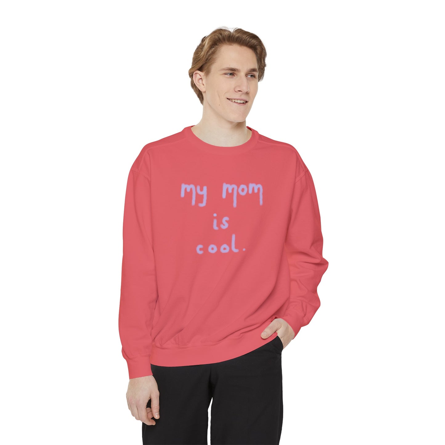 Celebrate Mother's Day with a touch of humor in our Funny "My Mom Is Cool" Sweatshirt. Made from high-quality materials, this sweatshirt is both comfortable and stylish. Show your mom how much you appreciate her in a fun and unique way. Perfect for any mom who's cool in your eyes.