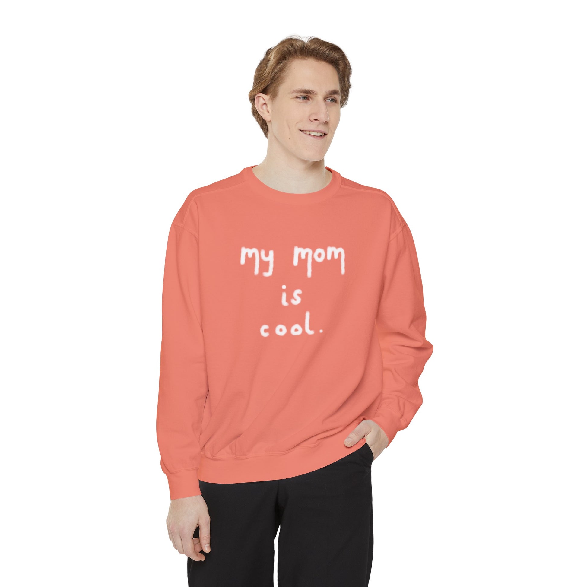 Celebrate Mother's Day with a touch of humor in our Funny "My Mom Is Cool" Sweatshirt. Made from high-quality materials, this sweatshirt is both comfortable and stylish. Show your mom how much you appreciate her in a fun and unique way. Perfect for any mom who's cool in your eyes.