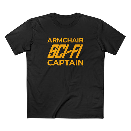 Funny Armchair Sci-Fi Captain T-Shirt