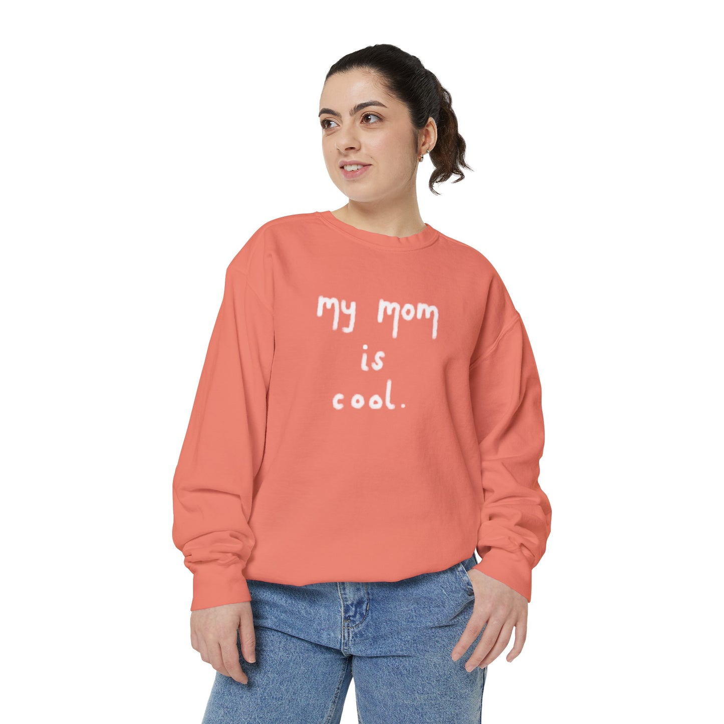 Celebrate Mother's Day with a touch of humor in our Funny "My Mom Is Cool" Sweatshirt. Made from high-quality materials, this sweatshirt is both comfortable and stylish. Show your mom how much you appreciate her in a fun and unique way. Perfect for any mom who's cool in your eyes.