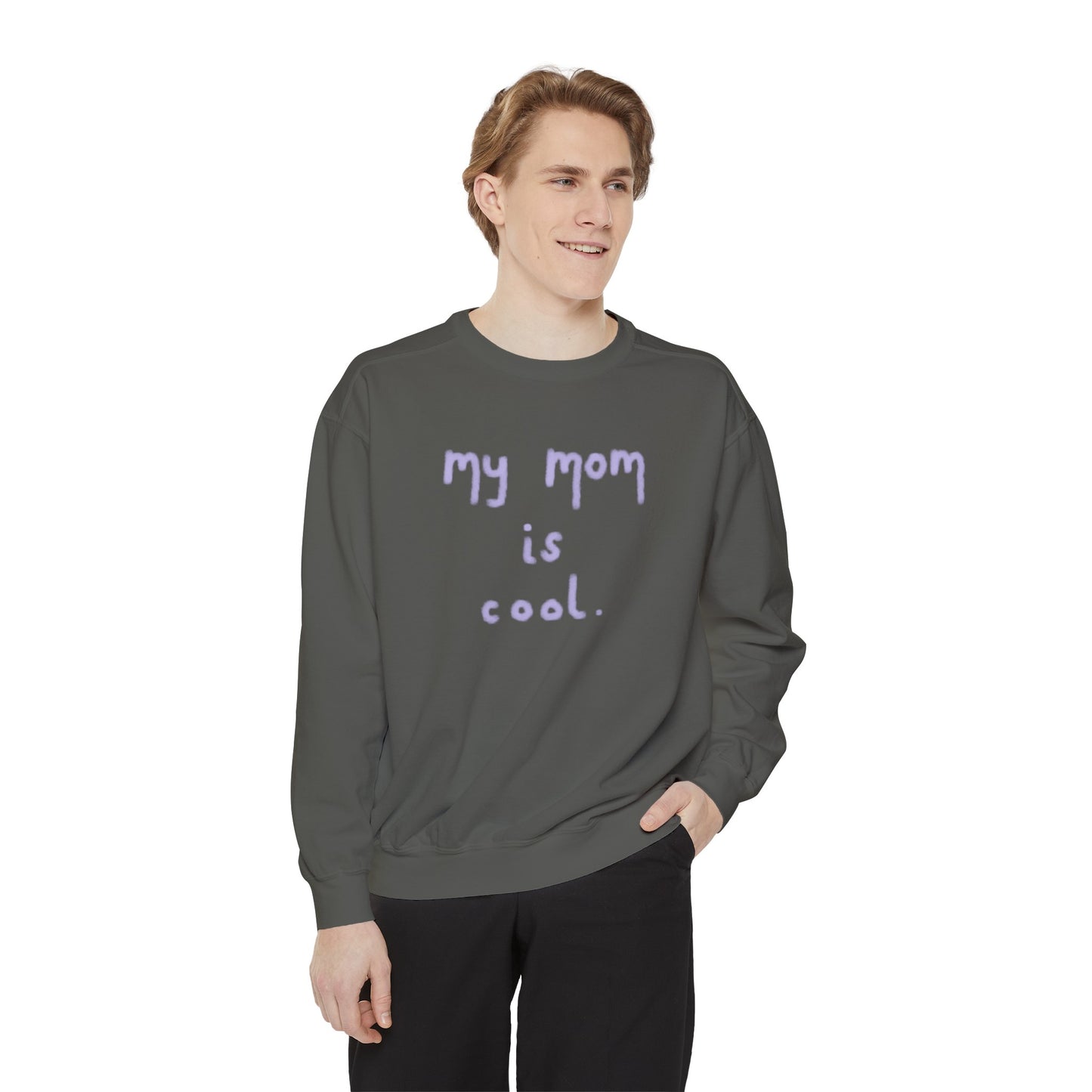 Celebrate Mother's Day with a touch of humor in our Funny "My Mom Is Cool" Sweatshirt. Made from high-quality materials, this sweatshirt is both comfortable and stylish. Show your mom how much you appreciate her in a fun and unique way. Perfect for any mom who's cool in your eyes.