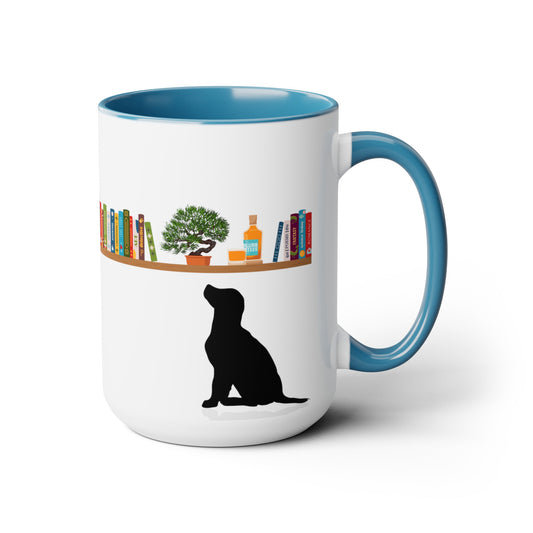 Introducing the perfect gift for book lovers and plant enthusiasts alike - our Books, Bonsai, Blurbon, and Black Lab Coffee Mug! Made with durable ceramic and featuring a charming design, this mug is perfect for any occasion. Enjoy your morning coffee while admiring your favorite book and bonsai, or give it as a thoughtful gift to a loved one. Order now and elevate your coffee drinking experience!